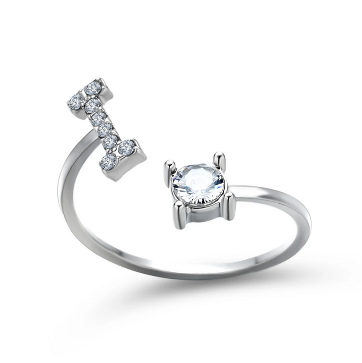 Initial Letter Ring with Zirconia