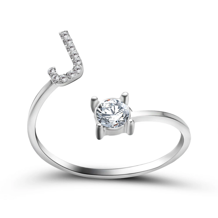 Initial Letter Ring with Zirconia