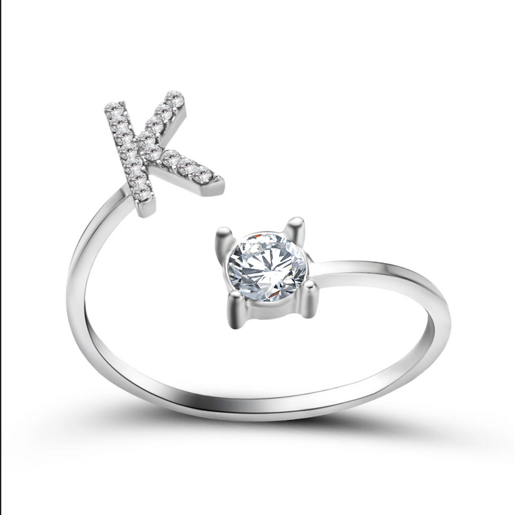 Initial Letter Ring with Zirconia
