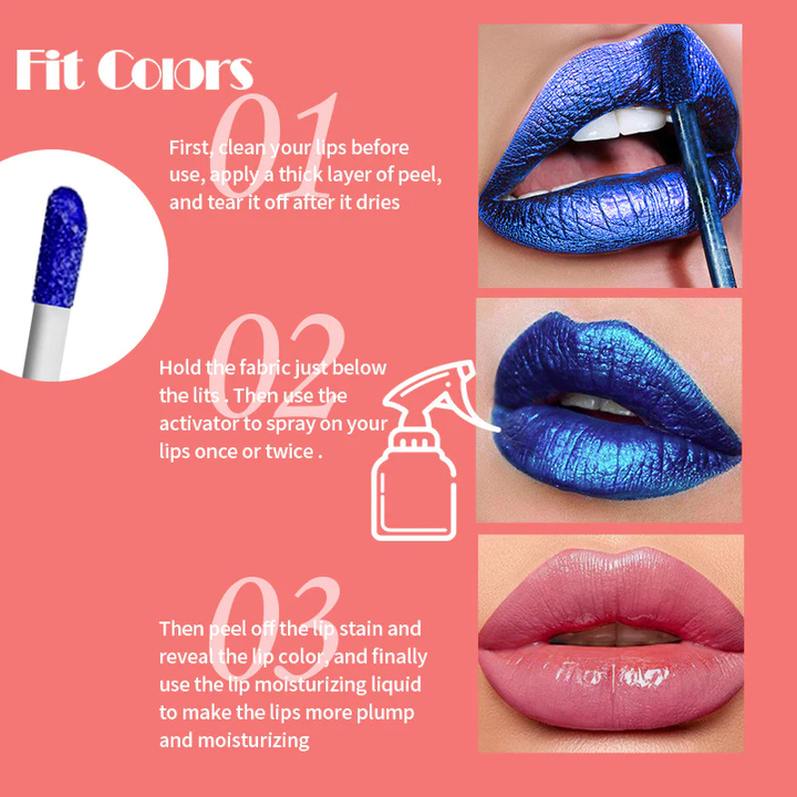 5 COLORS TEAR OFF LIP GLAZE MATTE LIQUID LIPSTICK TINT COLOR
