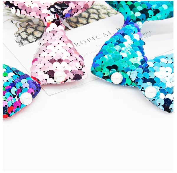 New cartoon mermaid tail sequined duckbill clip