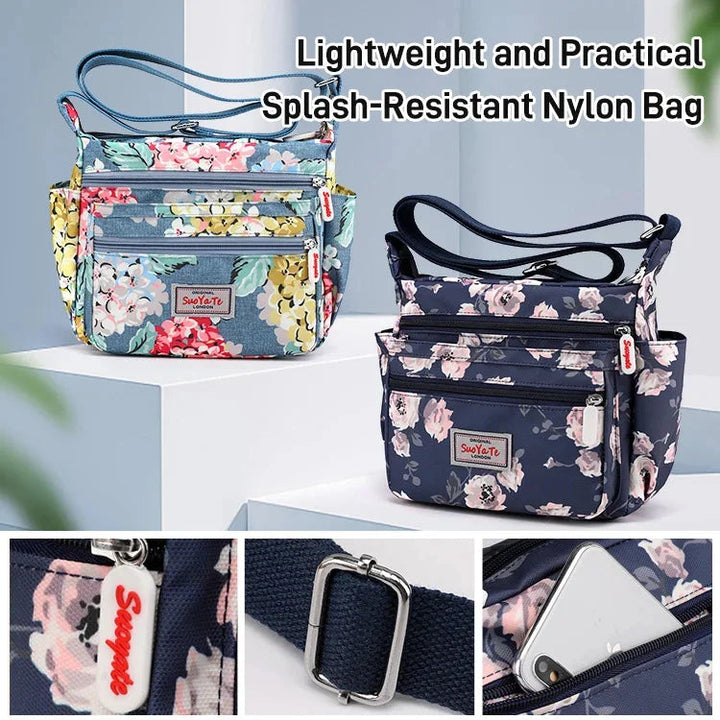Multi layered Floral Pattern Waterproof Canvas Bag for Women