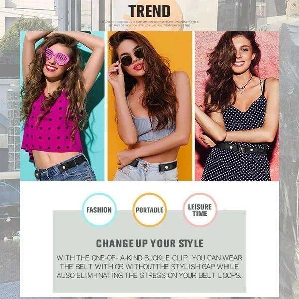 BUCKLE FREE INVISIBLE ELASTIC WAIST BELTS