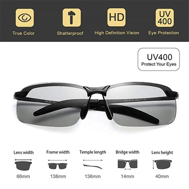 Quality Titanium Alloy Photochromic Sunglasses