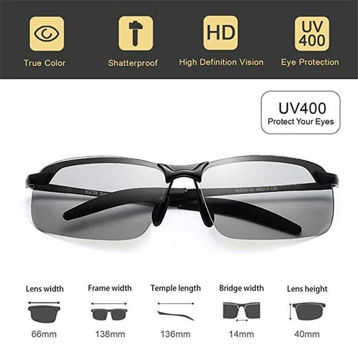 Quality Titanium Alloy Photochromic Sunglasses