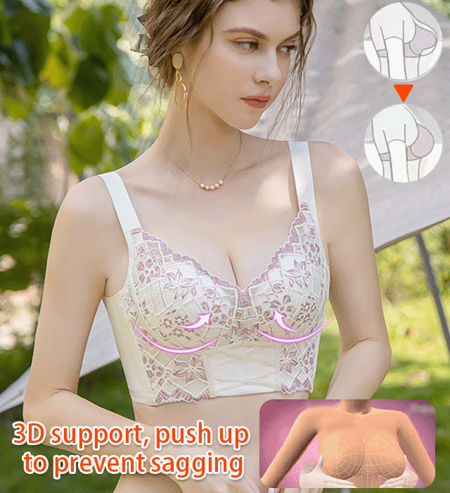 Adjustable wire free lace bra