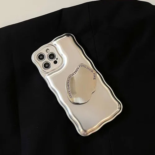 Matte Silver Ball Bracelet Air Cushion Case for iPhone 14 Pro Max