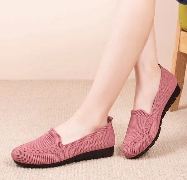 2022 Casual Shoes Womens Mesh Breathable Slip on Flat Shoes Ladies Loafers