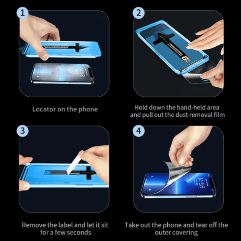 Anti Spy Screen Protector With Auto Alignment Kit For iPhone
