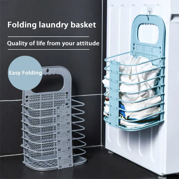 Folding wall mounted non perforated storage baskets
