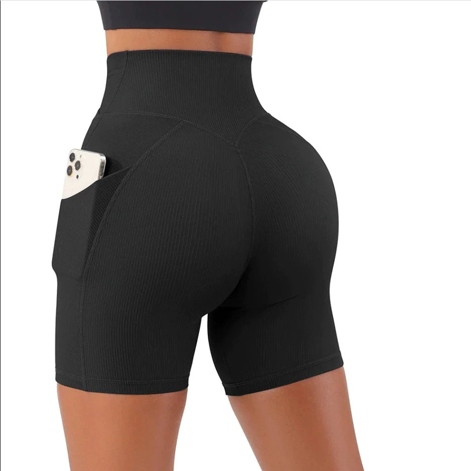 Crossover Ribbed Pocket Shorts