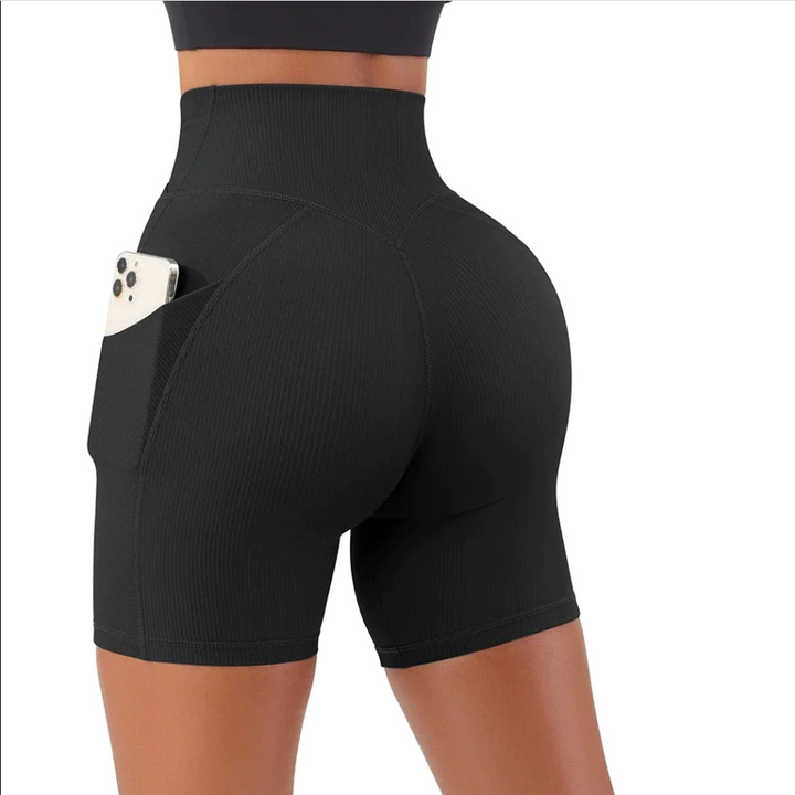 Crossover Ribbed Pocket Shorts