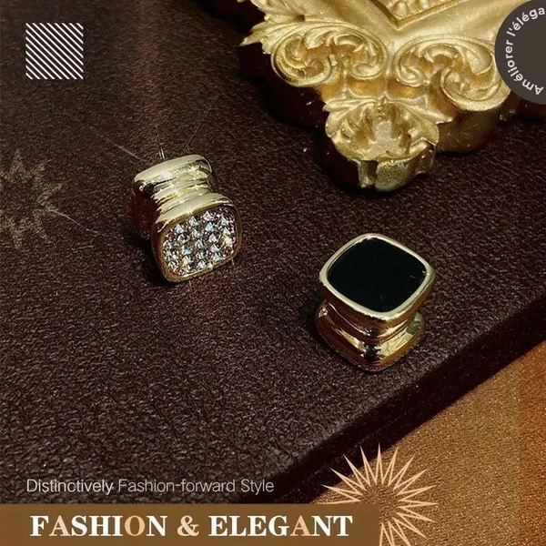 MAGNETIC DIAMOND DOUBLE SIDED STUD EARRINGS