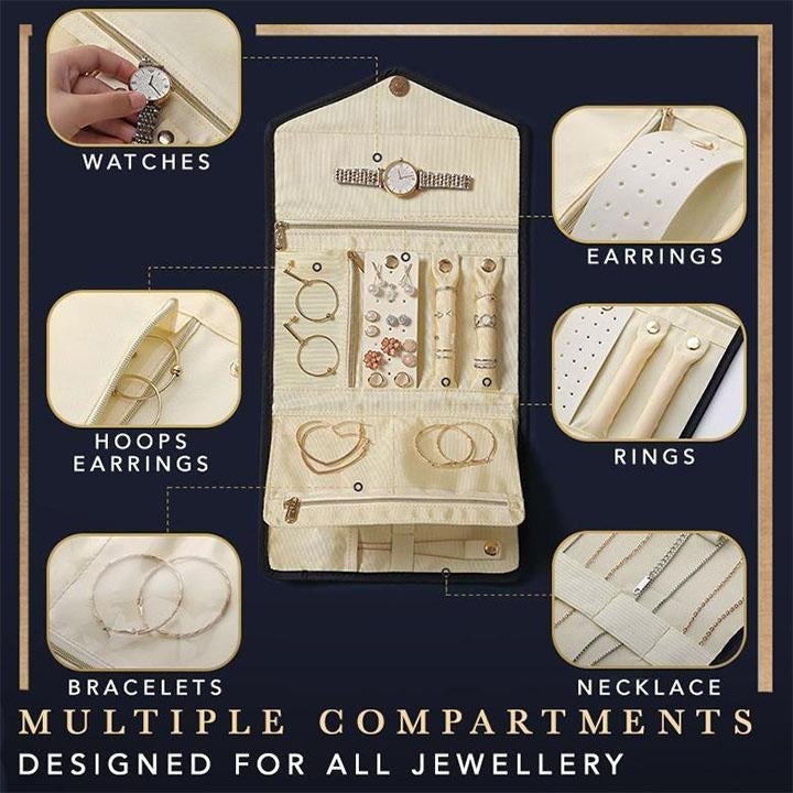 Foldable Velvet Travel Jewelry Organizer
