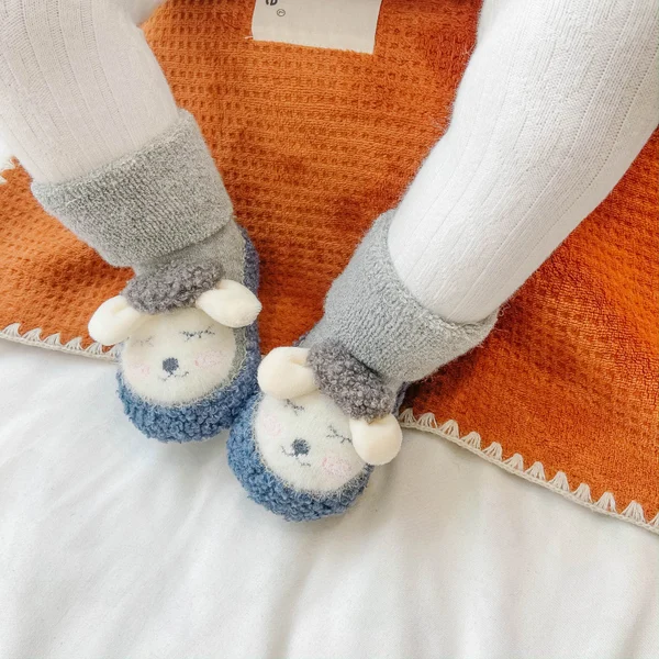 2022 Baby Cartoon Plush Cotton Toddler Shoes