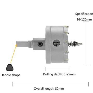 Tungsten Carbide Tipped Hole Saw Hole Cutter Drill Bit
