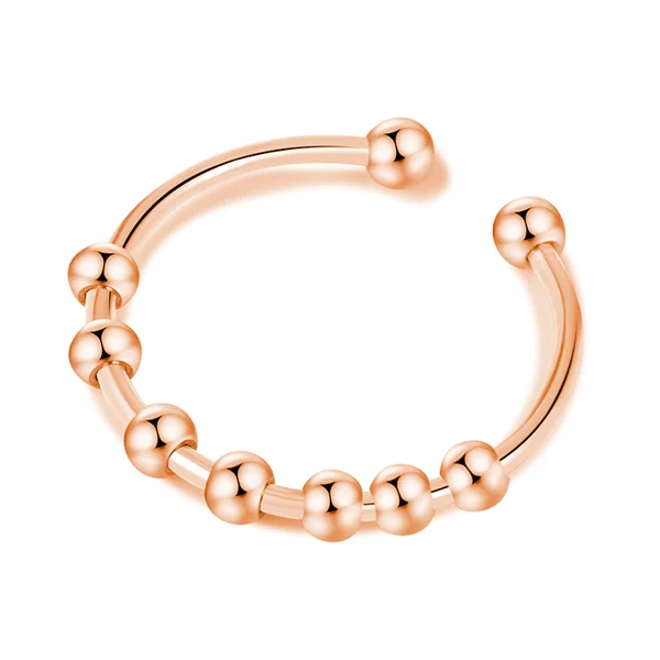 7 Charm Beads Open Design Ring
