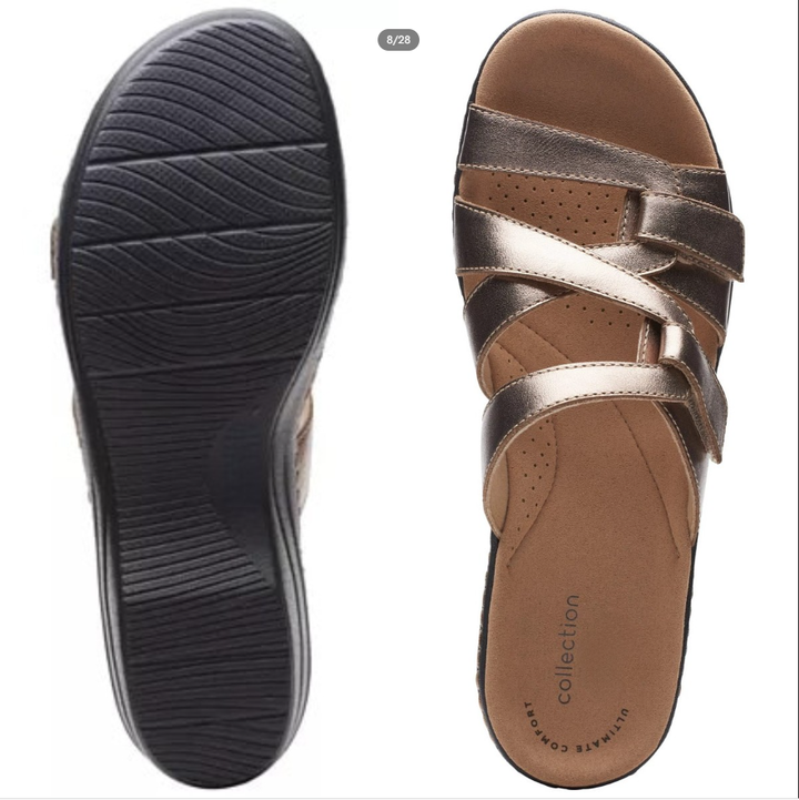 2022 Soft Bottom Massage Orthopedic Wedge Slide Sandals
