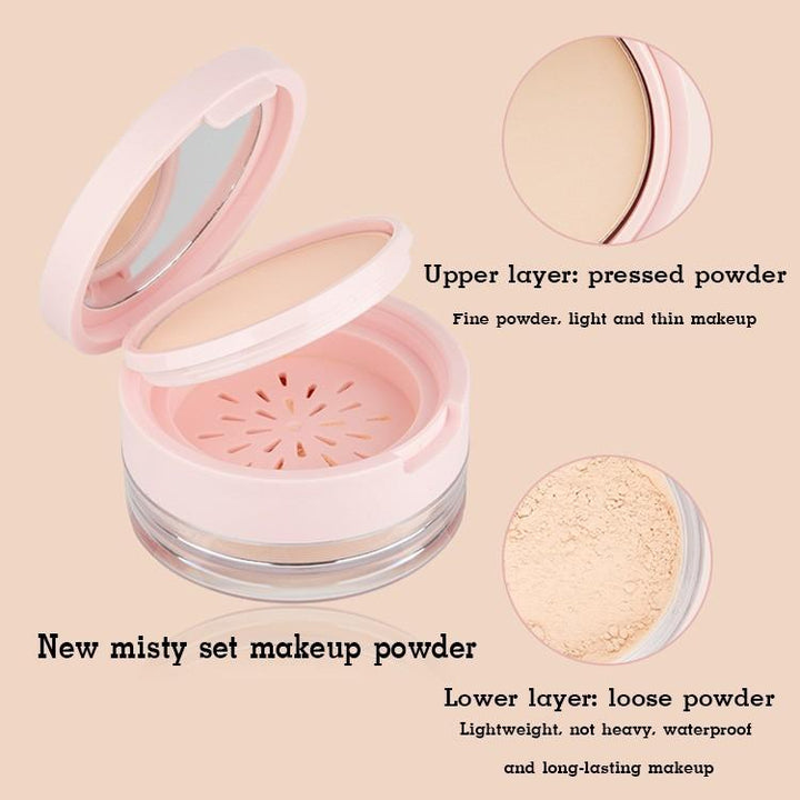 MISTY SET MAKEUP PRESSED POWDER AND LOOSE POWDER TWO IN ONE