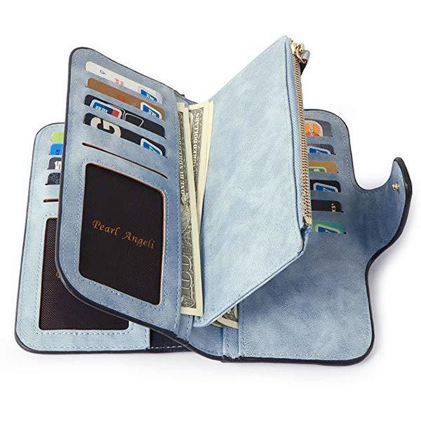 Leather Zipper Long Wallet Card Holder Viconchic