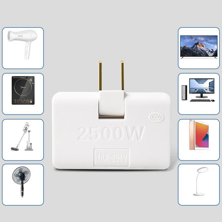 180 Degree Rotate Socket Household Two Hole Wireless Converter