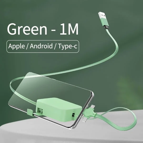 3 in 1 Rechargeable USB Fast Charging Cable  Mobile Stand