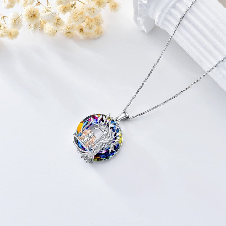 For Sister  S925 There no greater gift than sisters Crystal Tree of Life Necklace
