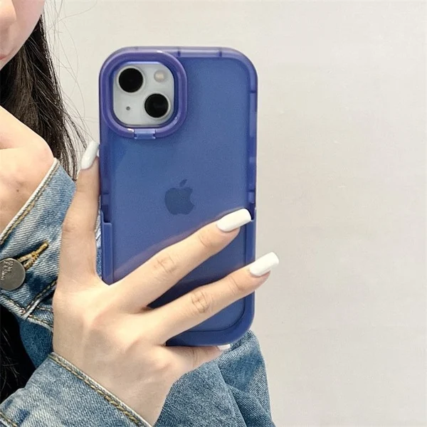 2022 NEW Double Stand Transparent TPU Phone Case