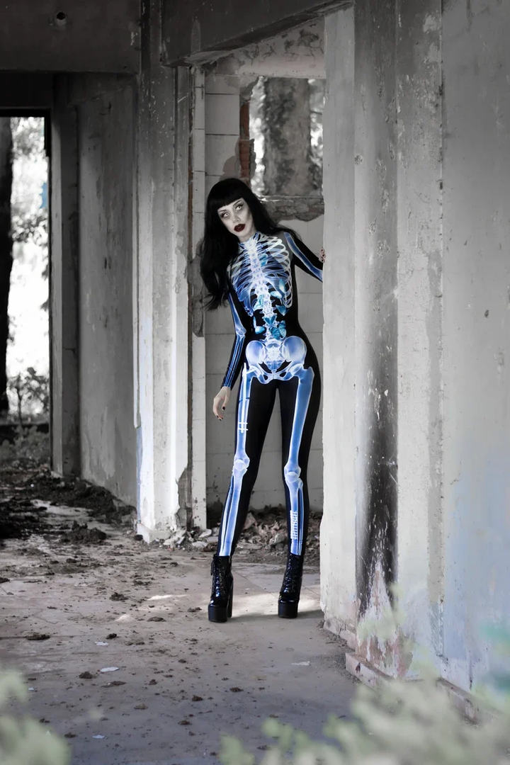 Halloween Couple Skeleton Bodysuit