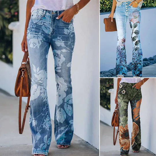 4 Button Flare Jeans