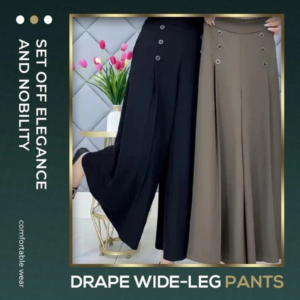 Stylish Pleated Wide Leg Pants