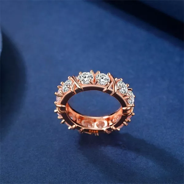 Sterling Silver Cross Full Diamond Ring
