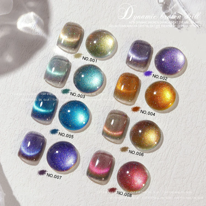 CAT MAGNETIC GEL NAIL POLISH SEMI PERMANENT DYNAMIC GLITTER