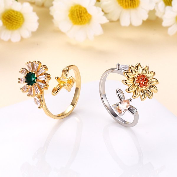Sunflower Fidget Ring