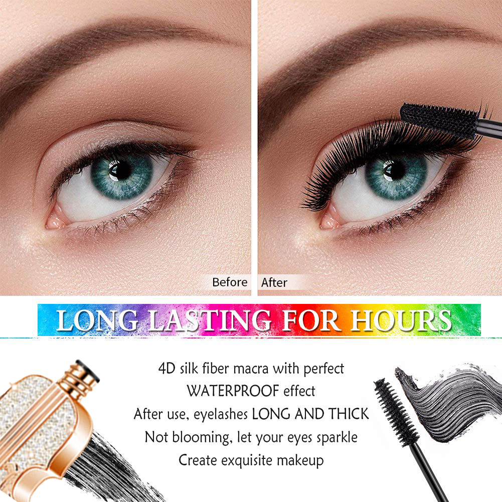 4D Waterproof Silk Fiber Thick Lengthening Violin Mascara