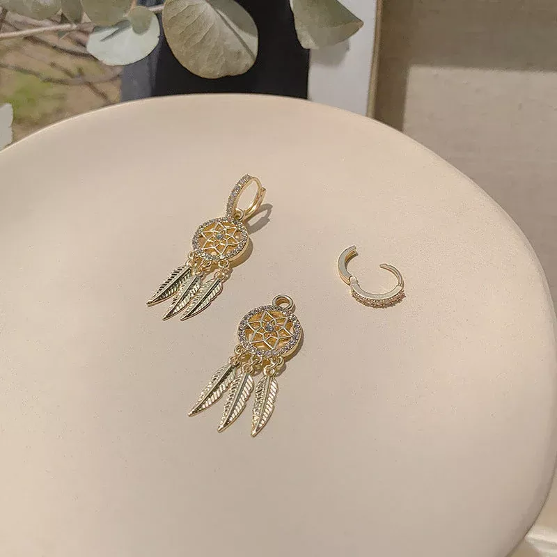 DREAMCATCHER CRYSTAL CHARM EARRINGS