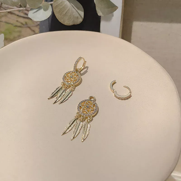 DREAMCATCHER CRYSTAL CHARM EARRINGS