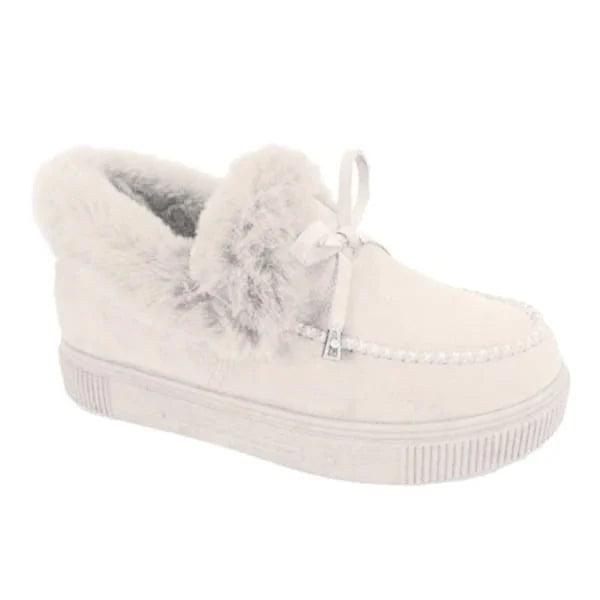 ⚡Womens boots round head thick sole⚡Wool thick warm cotton shoes