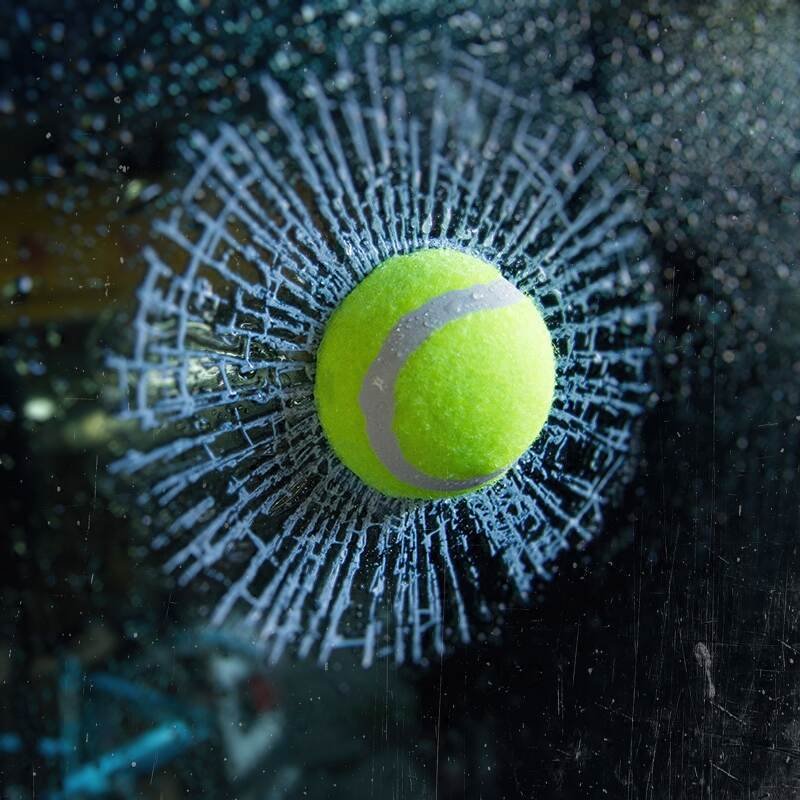 3D Car Window Crack Decal