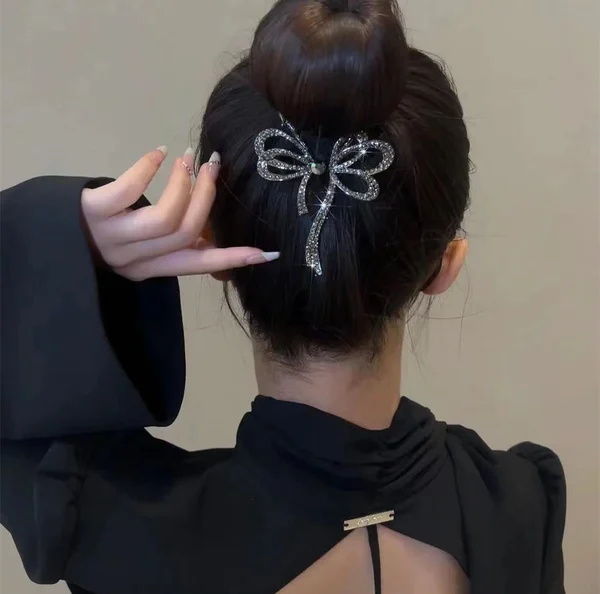 Bow light luxury premium feeling hairpin