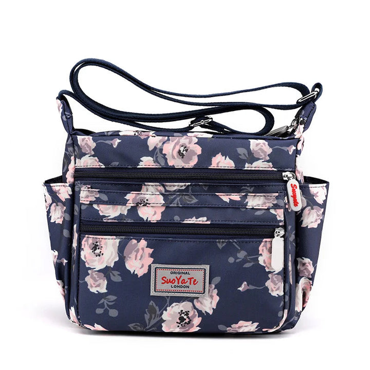 Multi layered Floral Pattern Waterproof Canvas Bag for Women