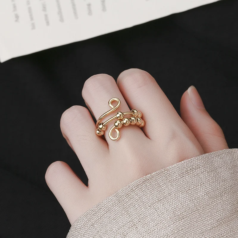 Circle Beads Fidget Ring