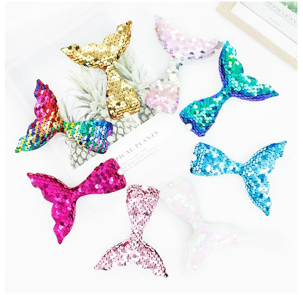 New cartoon mermaid tail sequined duckbill clip