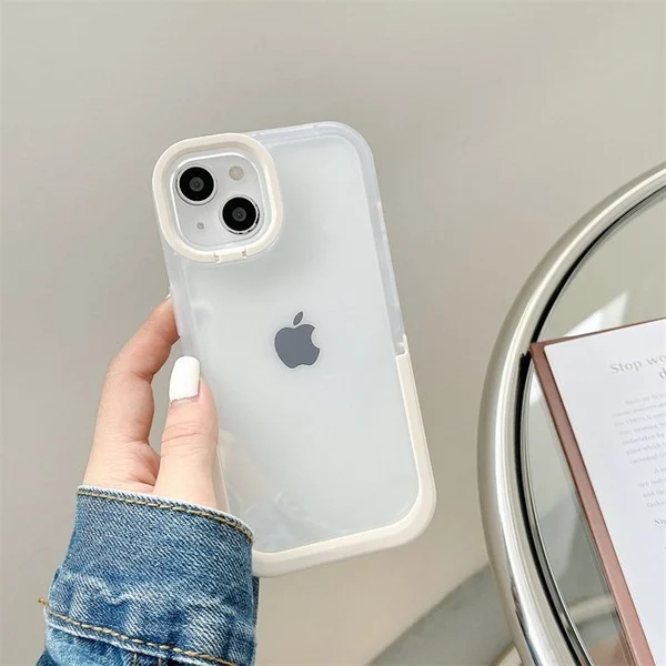 2022 NEW Double Stand Transparent TPU Phone Case