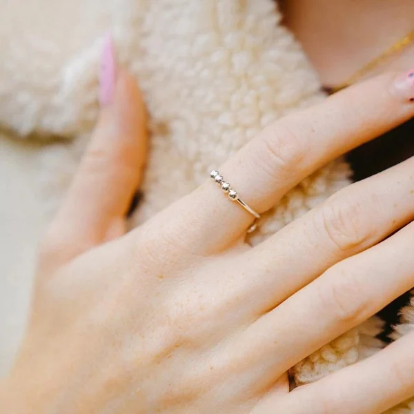 7 Charm Beads Open Design Ring