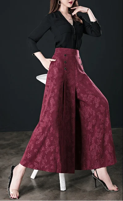 LATEST DESIGNABLE ICE SILK PALAZZO PANTS