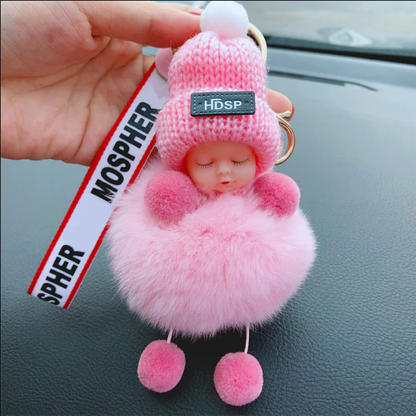 Super Cute Furry Doll Keychain