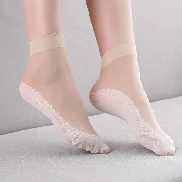 Silky Anti Slip Cotton Socks