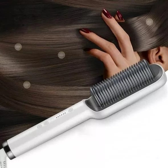 Hair Curler And Straightener Brush