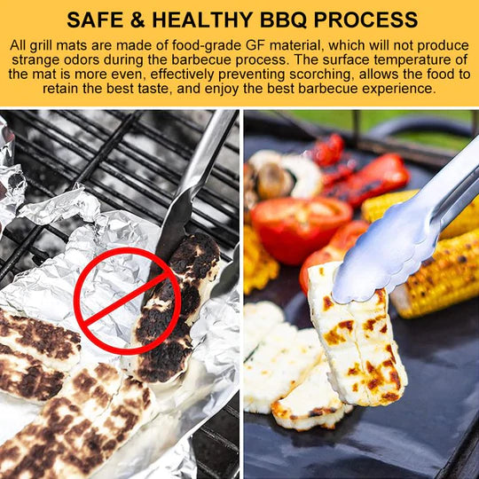 Non Stick BBQ Grill Mats with cutting box